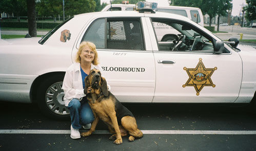 Taffy Cannon and Taffy the Bloodhound