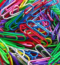 colored paperclips