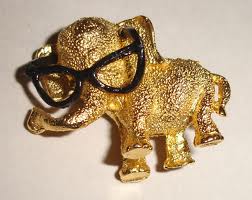 Elephant with Goldwater glasses