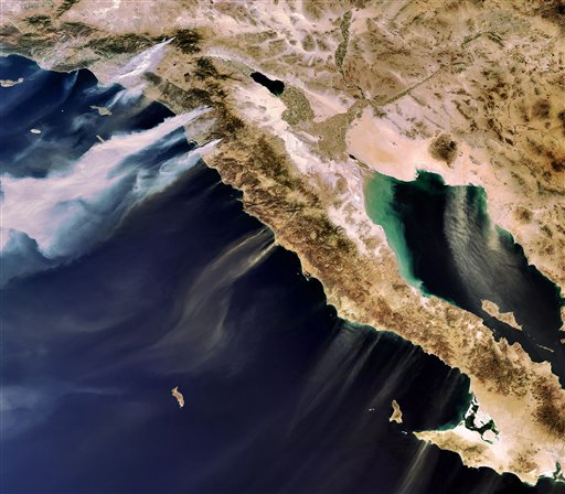 October 2007 fires from space